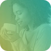 Woman drinking coffee