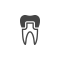 Animated tooth with dental crown icon