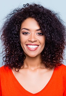 Woman with beautiful teeth smiling