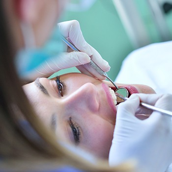 Relaxed patient receiving dental care