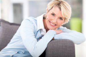 Attractive older woman smiling
