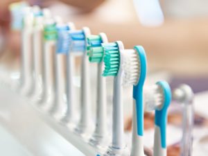 An array of different toothbrushes